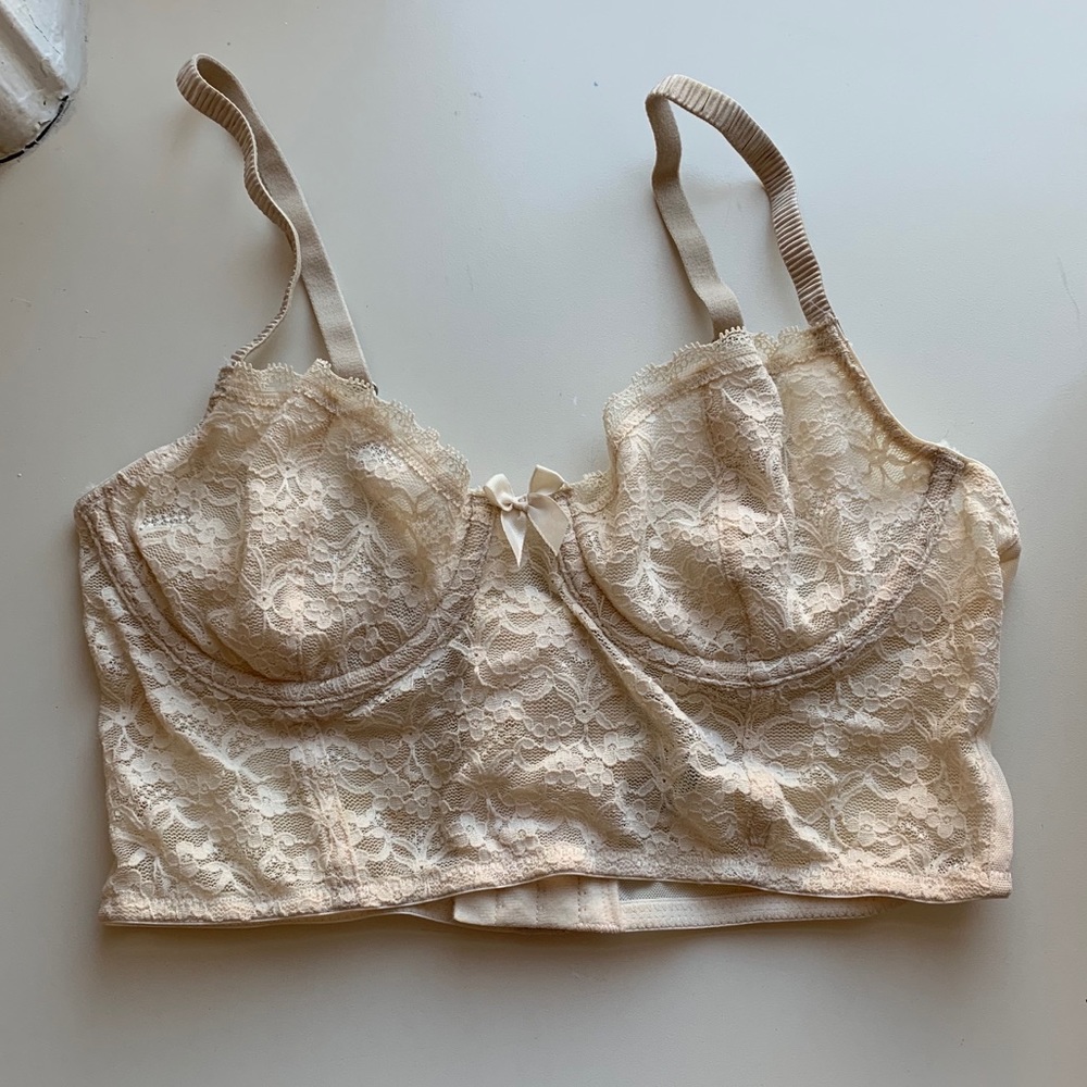 Aerie Cream Lace Bralettte